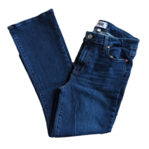 Paige Medium Wash Mid Rise Colette Crop Flare Blue Jeans Size 29 Waist 28 In